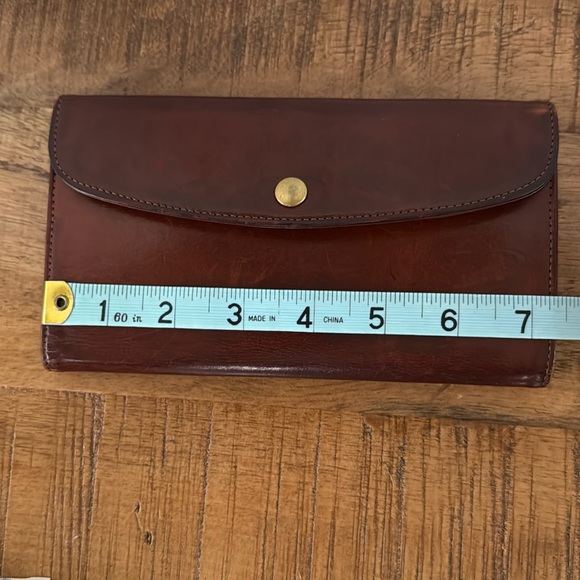 Vintage Coach Long Snap Bi-fold Wallet & Checkbook Cover in British Tan Leather - Picture 3 of 17